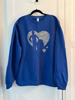 L/7 Blue Crewneck Sweatshirt with Starwars Silhouette size XL